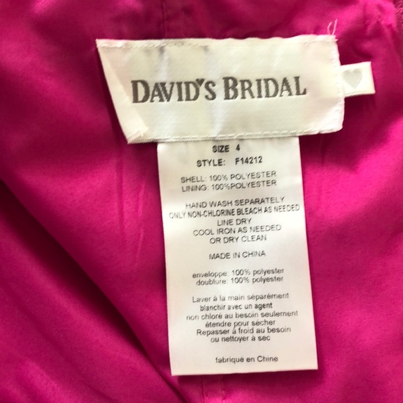 2 David’s Bridal Bridesmaid Party Dresses - Size 4 - Picture 5 of 7